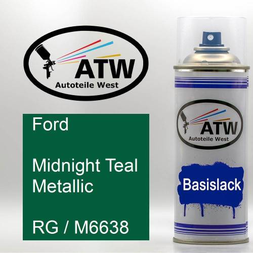 Ford, Midnight Teal Metallic, RG / M6638: 400ml Sprühdose, von ATW Autoteile West.